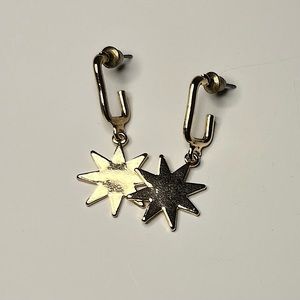 Gold Tinted Star Earring Set